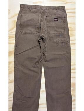 Dickies Men's Vintage Carpenter Work Pants Distressed, Grunge Brown, Size 32x30